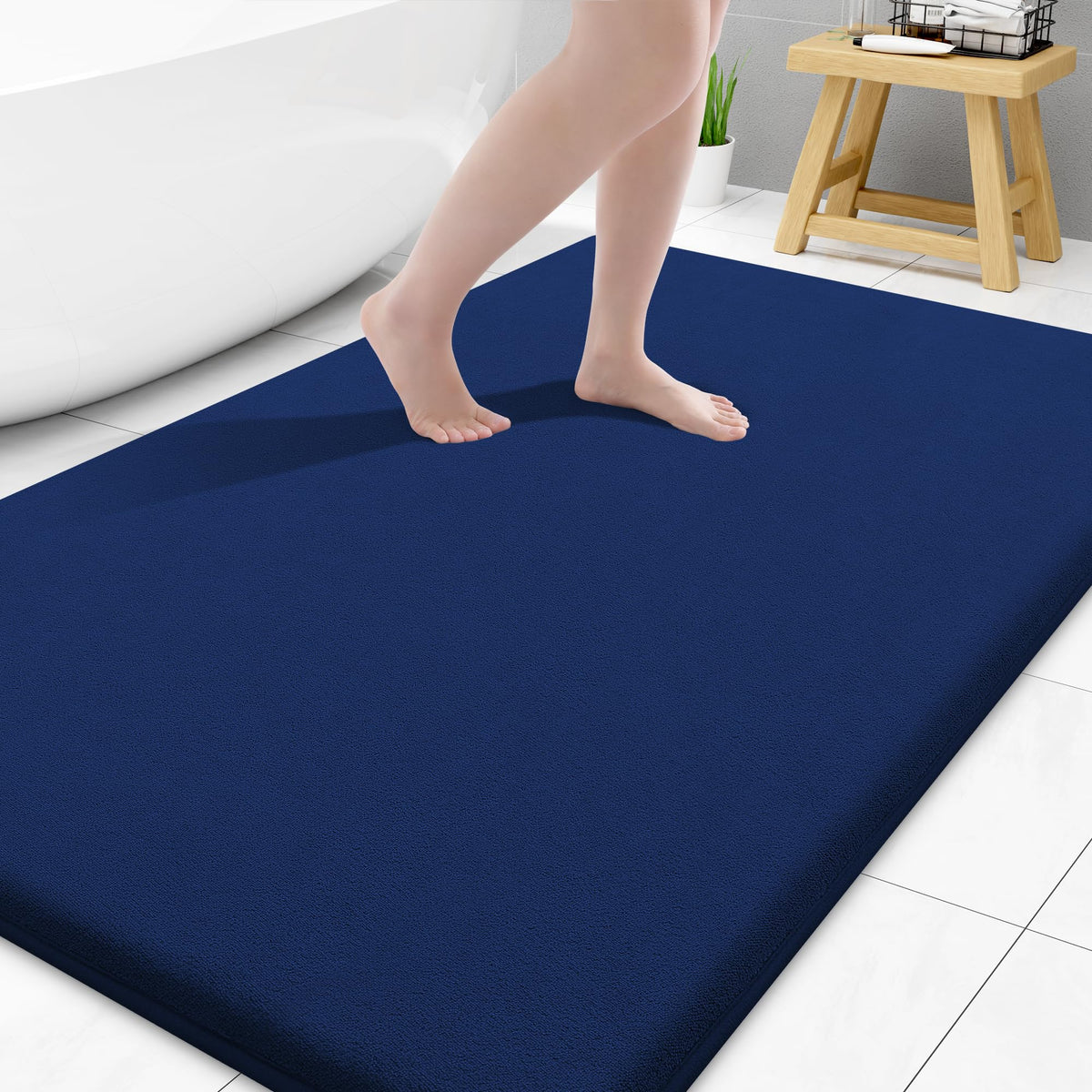 Smiry Memory Foam Bath Mat 30x20, Extra Soft and Absorbent Bathroom Rugs