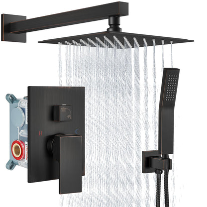 Aolemi Shower Faucet Set with Handheld Matte Black 8 Inch Head
