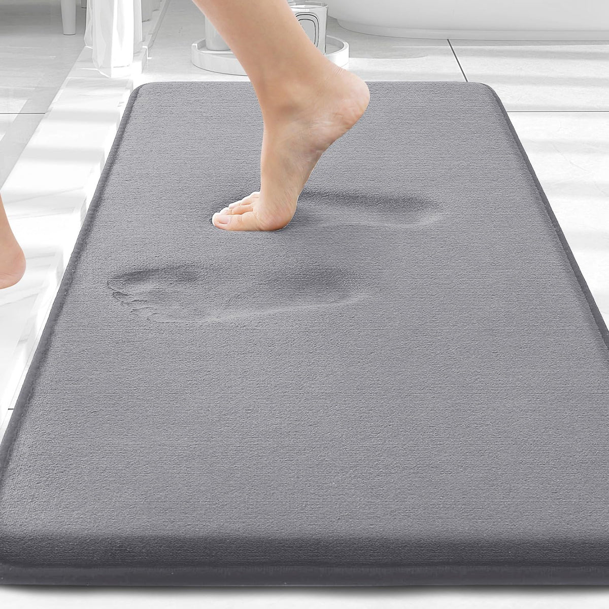 Smiry Memory Foam Bath Mat 30x20, Extra Soft and Absorbent Bathroom Rugs