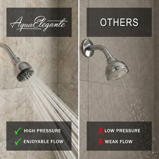 Aqua Elegante High Pressure Shower Head - 2.5 GPM - Polished Chrome
