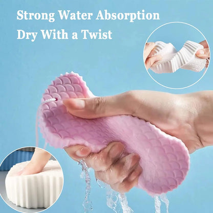 1PCS Super Soft Exfoliating Bath Sponge – 3D Shower Scrubber for Body & Back, Gentle Cleansing Tool for Adults, Ideal for Daily Personal Body Care, Rich Foaming, Quick-Drying, Soft Texture, Perfect Bath Accessory for Smooth & Healthy Skin