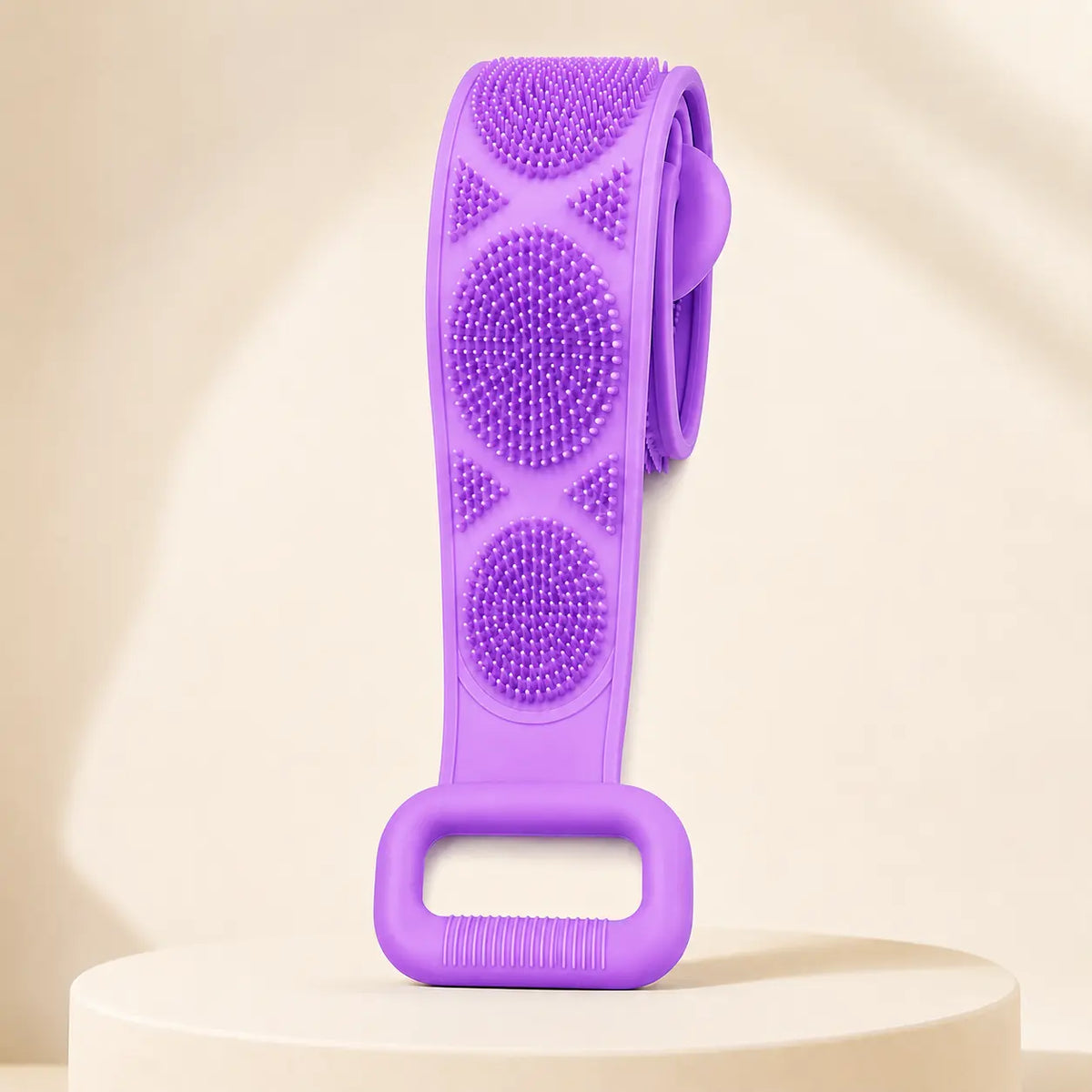 1-Piece Lightweight Silicone Bath Brush - Double-Sided Back Scrubbing Tool with Mesh Sponge, Long Body Cleaning Brush Strap, Soft Bristles & Handles for Gentle Exfoliation (Indoor Recreation Self-Care Accessory),back to school,back to school haul,sohochic