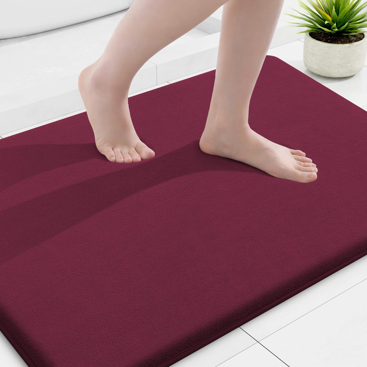 Smiry Memory Foam Bath Mat 30x20, Extra Soft and Absorbent Bathroom Rugs