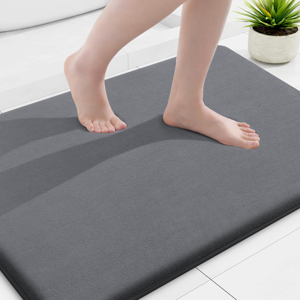 Smiry Memory Foam Bath Mat 30x20, Extra Soft and Absorbent Bathroom Rugs