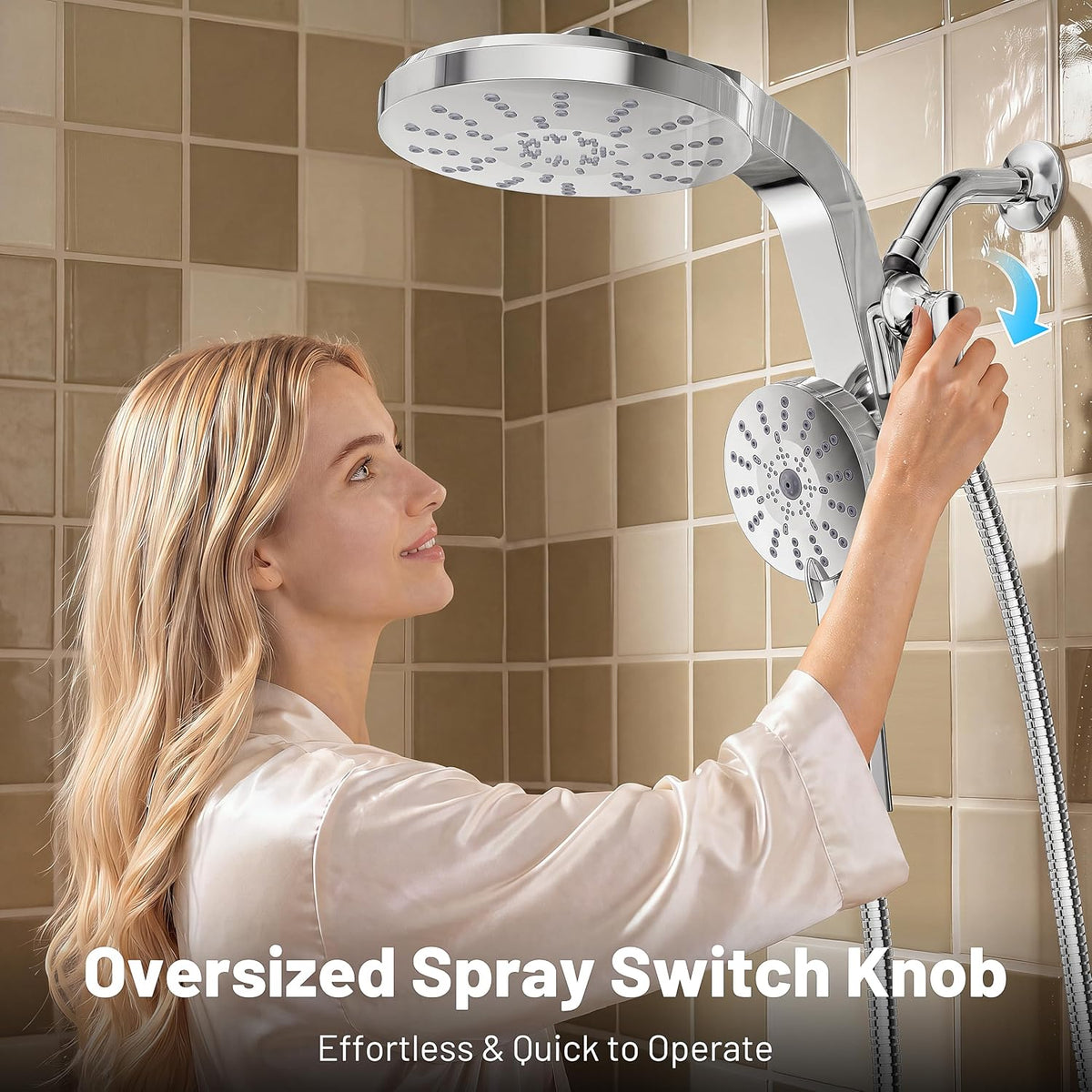 Rain Shower Head with Handheld Spray Combo, 2026 Magnetic Shower Head