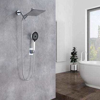 Shower Head, 8" High Pressure Rainfall Shower Head with Handheld Dual Spray