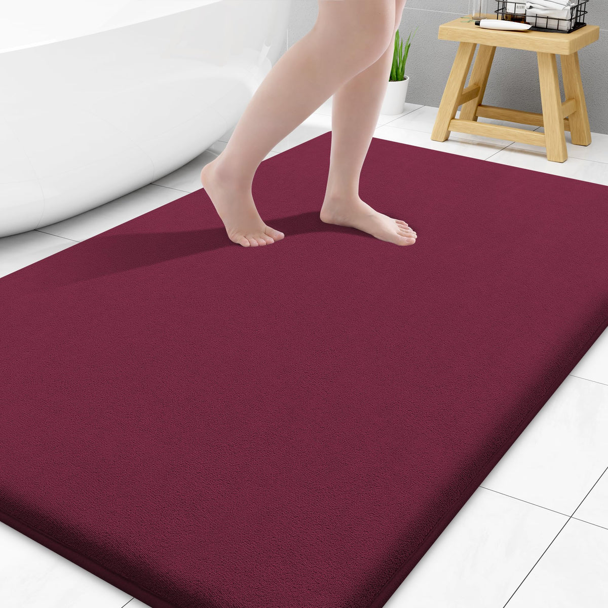 Smiry Memory Foam Bath Mat 30x20, Extra Soft and Absorbent Bathroom Rugs