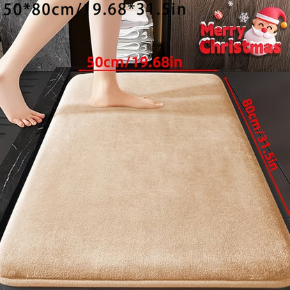 1pc Ultra-Soft Absorbent Mat 25D Thickened Non-Slip Machine Washable Luxury Memory Foam Bath Mat Quick-Dry Thickened Toilet Rug Soft Comfortable Home Decor Living Room Kitchen Laundry Room Bedroom Indoor Use