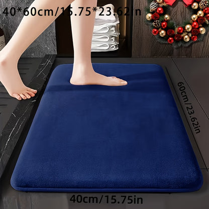 1pc Ultra-Soft Absorbent Mat 25D Thickened Non-Slip Machine Washable Luxury Memory Foam Bath Mat Quick-Dry Thickened Toilet Rug Soft Comfortable Home Decor Living Room Kitchen Laundry Room Bedroom Indoor Use