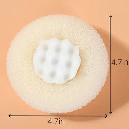 2 Counts Bath Sponge Body Brush,Bath Loofah Sponge Brush to Scrub,Exfoliating Body Scrubber Mesh Balls, The Body and Enjoy The Shower-Random Colors