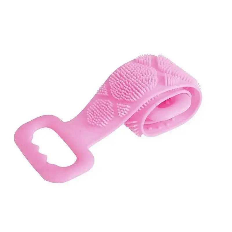 1-2 PCS Silicone Body Exfoliating Bath Set, Back Scrubber Strap with Bath Sponge Massage Brush, Double-Sides Deep Cleanse Shower Accessory for Skin Care,sohochic