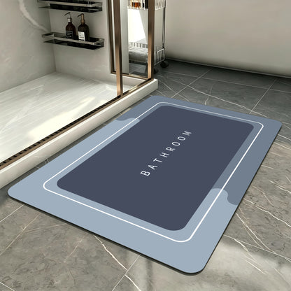 1pc Quick-Dry Bathroom Mat Bath Rug Non-Slip Absorbent Diatom Mud Floor Rug with Geometric Design for Shower And Entryway Bathroom Mat Suitable for Family Living Room Kitchen Bedroom Farmhouse Christmas Thanksgiving Halloween