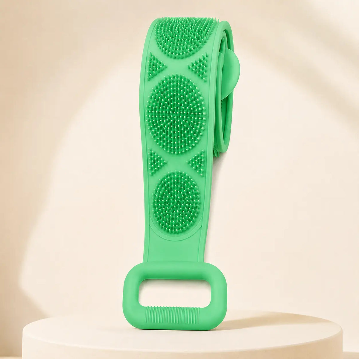 1-Piece Lightweight Silicone Bath Brush - Double-Sided Back Scrubbing Tool with Mesh Sponge, Long Body Cleaning Brush Strap, Soft Bristles & Handles for Gentle Exfoliation (Indoor Recreation Self-Care Accessory),back to school,back to school haul,sohochic
