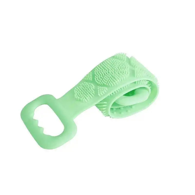 1-2 PCS Silicone Body Exfoliating Bath Set, Back Scrubber Strap with Bath Sponge Massage Brush, Double-Sides Deep Cleanse Shower Accessory for Skin Care,sohochic
