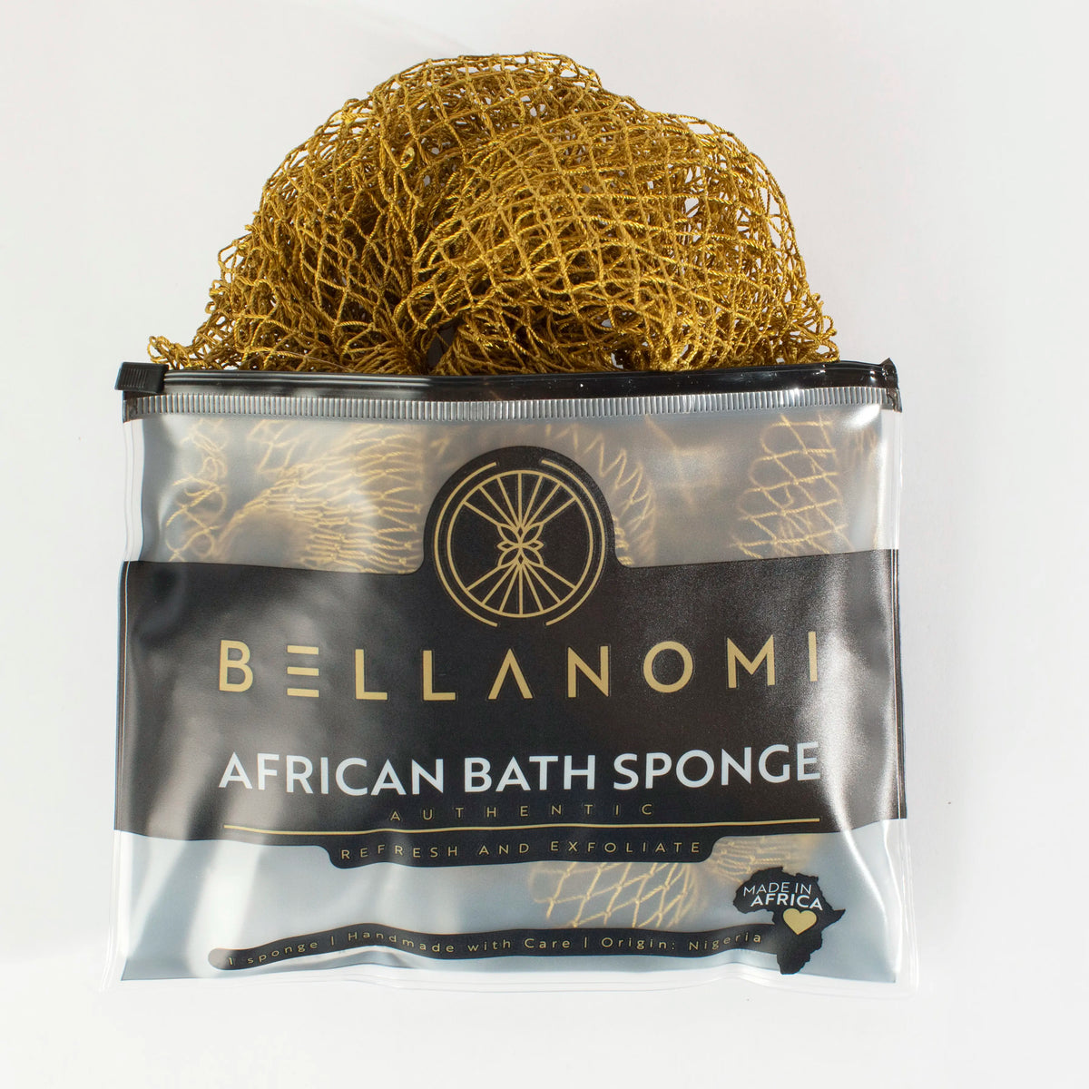 African Exfoliating Net Sponge, Authentic Ethically Sourced from Nigeria Body Scrubber