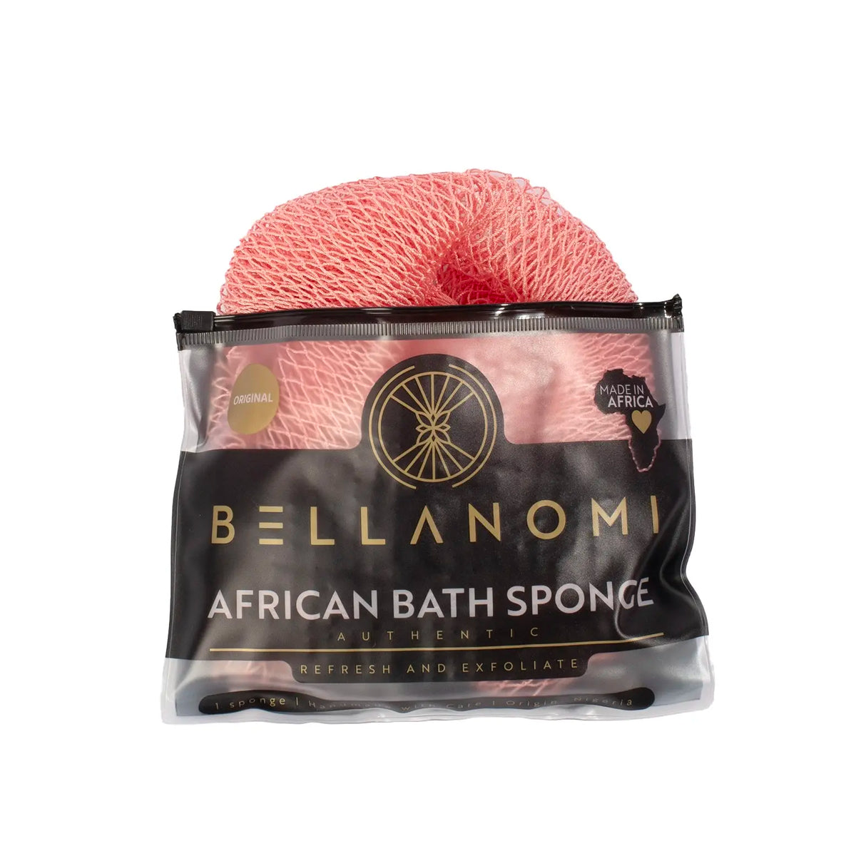 African Exfoliating Net Sponge, Authentic Ethically Sourced from Nigeria Body Scrubber