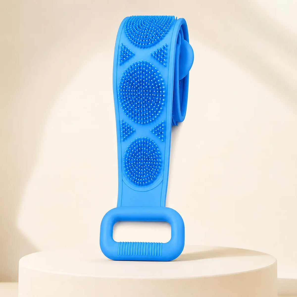 1-Piece Lightweight Silicone Bath Brush - Double-Sided Back Scrubbing Tool with Mesh Sponge, Long Body Cleaning Brush Strap, Soft Bristles & Handles for Gentle Exfoliation (Indoor Recreation Self-Care Accessory),back to school,back to school haul,sohochic