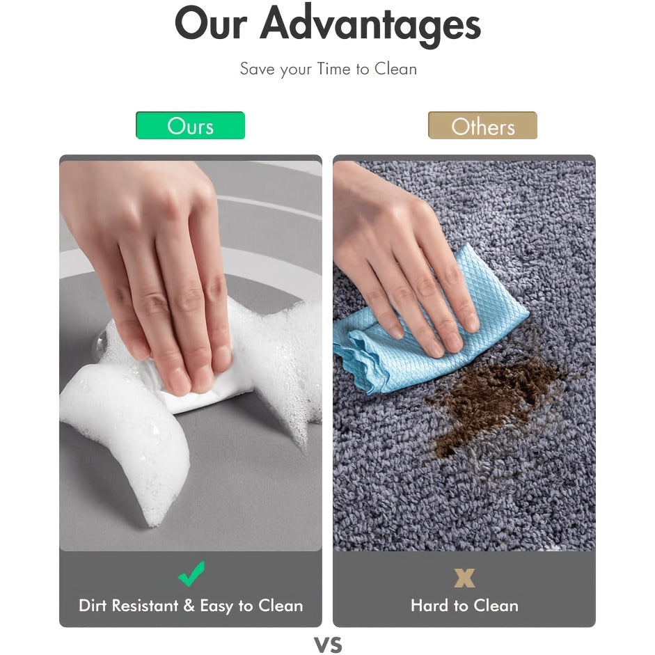 Non Slip, Quick Dry, Bath Mat Rug for Bathroom Floor - Easy Care Shower Rug for Outside Bathtub