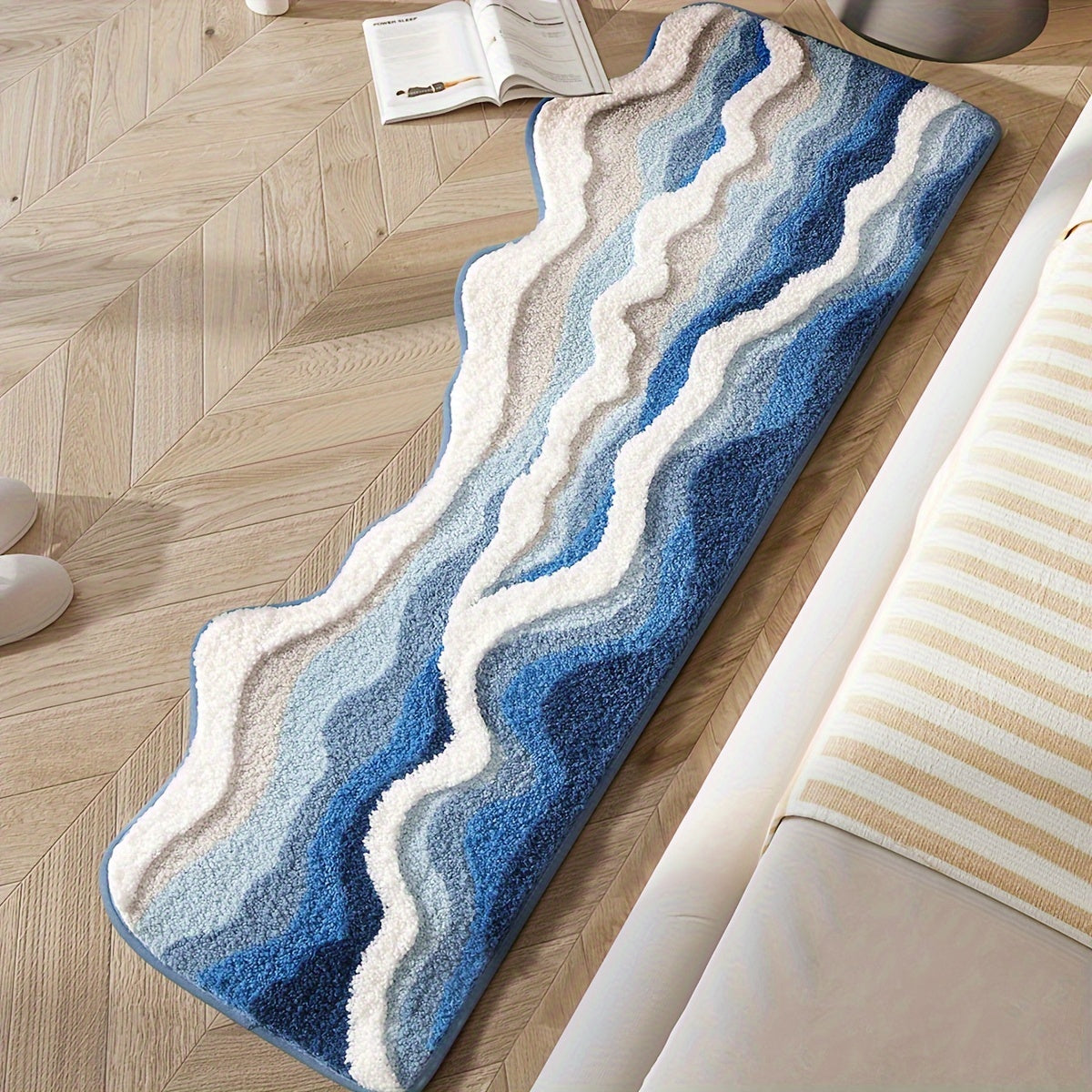 1pc Bathroom Rug Mat, Extra Soft Absorbent Premium Bath Rug, 19.7×31.5In, 19.7×47.2In, 27.6×63In, Non-Slip Comfortable Bath Mat for Bathroom Floor, Sink, Bathtub, Shower Room, Christmas Decoration And Christmas Gift