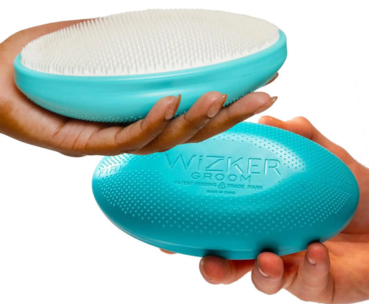 WIZKER Unisex Silicone Ingrown Hair Bath Brush - Soft & Firm Bristles, Face & Body Scrubber, Non-Slip Waterproof Bathing Accessory for Smooth Skin & Razor Bumps